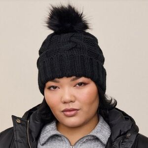 Torrid table knit pom beanie